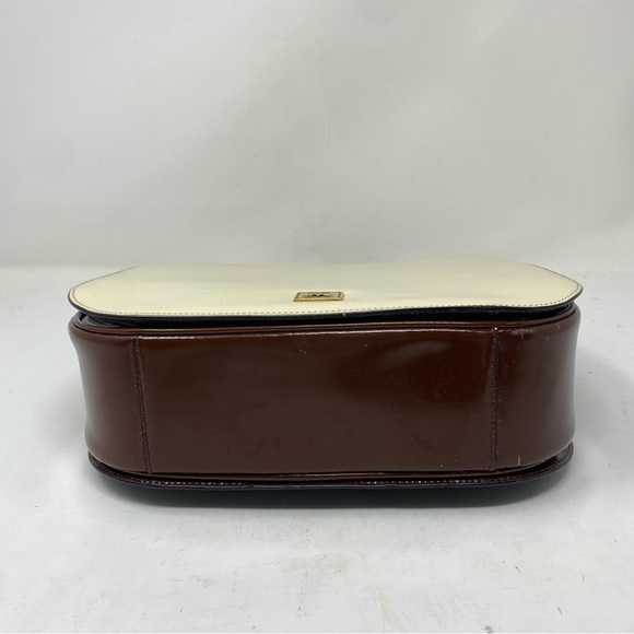 Moschino Ivory Black Color Block Leather Bag - Picture 11 of 13